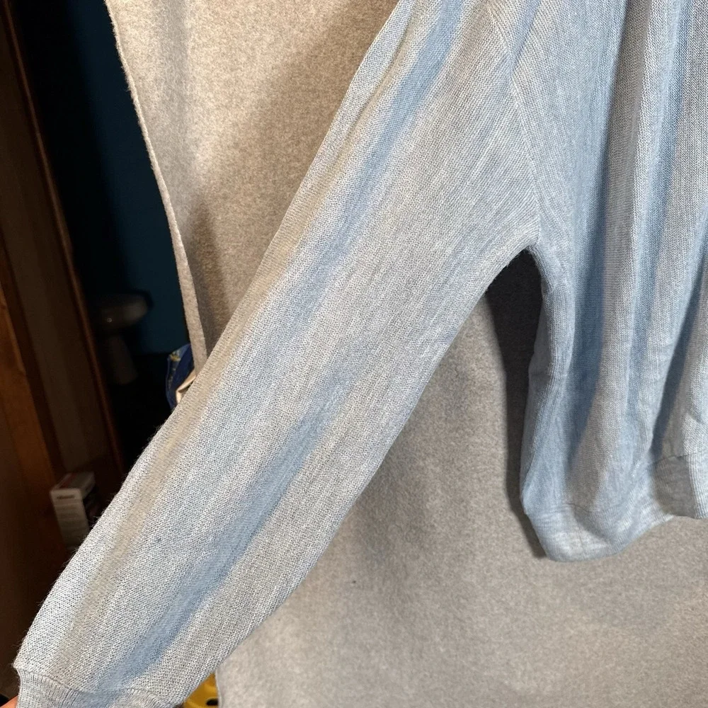Vintage Jantzen Cardigan Size Large Mens Blue Knit Sweater Pure Wool Made In USA - Picture 4 of 11